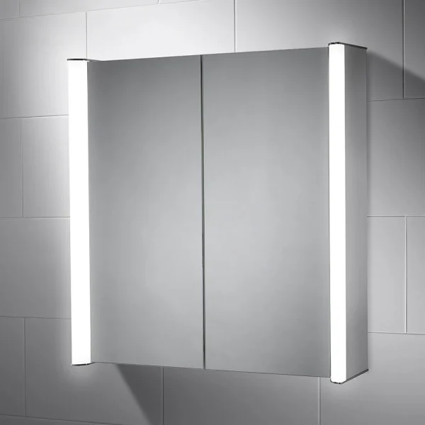 Sensio Aspen Diffused Double LED Mirror Cabinet with Shaving Socket
