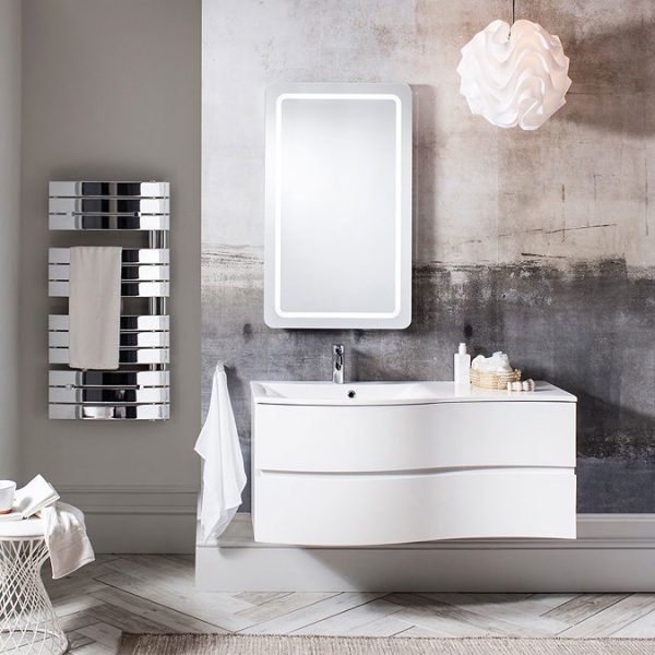 Crosswater   Svelte Two Drawer Vanity Unit & Basin   White Gloss - Image 4