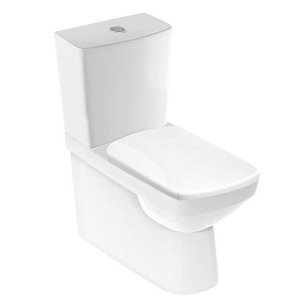 Geberit Selnova Square Rimless Close Coupled Toilet + Soft Close Seat - Image 3
