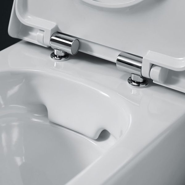Geberit Selnova Square Rimless Close Coupled Toilet + Soft Close Seat - Image 4