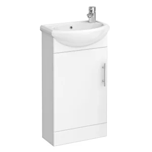 Sienna 420mm Vanity Unit (High Gloss White   Depth 200mm)