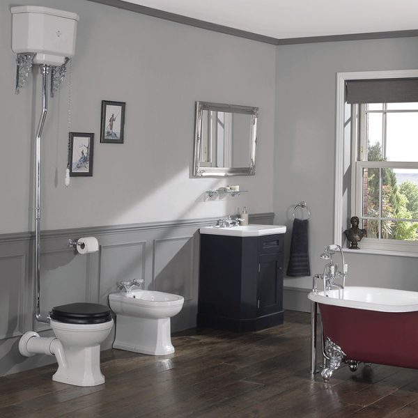Silverdale Empire Art Deco High Level Toilet   Excludes Seat - Image 2