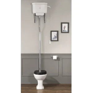 Silverdale Empire Art Deco High Level Toilet   Excludes Seat
