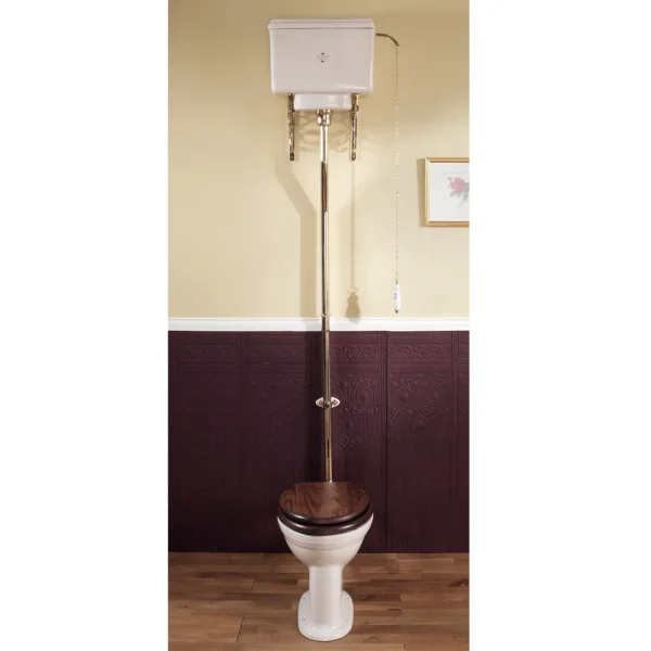 Silverdale Victorian High Level Toilet   Excludes Seat Chrome Fittings