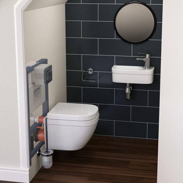 Grohe Solido 0.82m Frame / Euro Compact Rimless Complete WC 5 in 1 Pack - Image 2