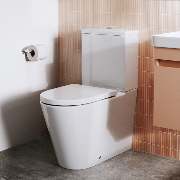 Britton Bathrooms Sphere Rimless Close Coupled Toilet + Soft Close Seat - Image 2