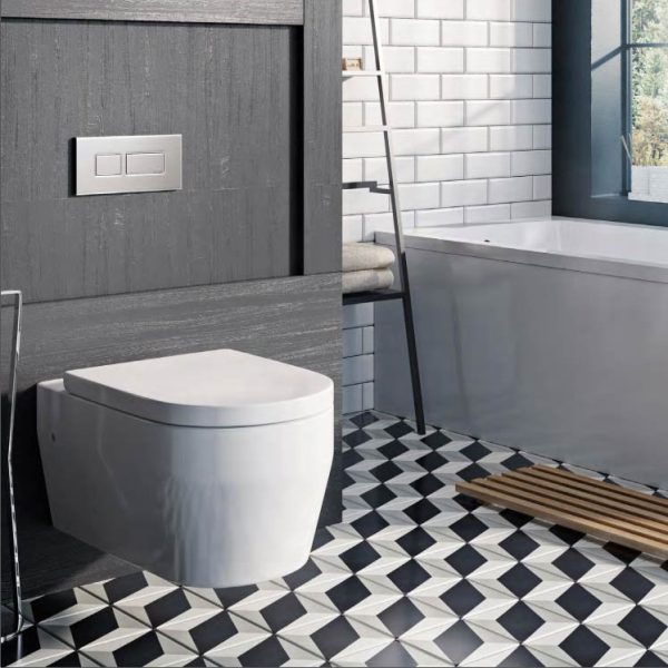 Britton Bathrooms Stadium Wall Hung Pan + Soft Close Seat - Image 2