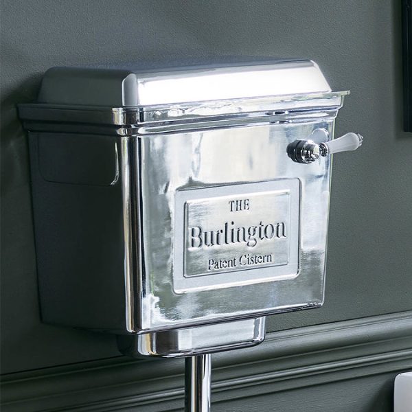 Burlington Standard Medium Level WC with Chrome Lever Cistern - Image 3