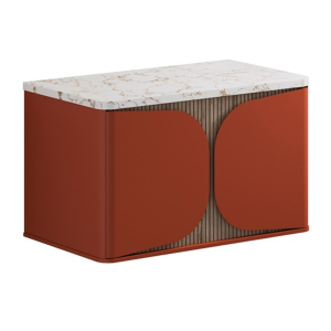 Crosswater Tambour Soft Clay 800mm One Drawer Wall Hung Vanity Unit with Worktop