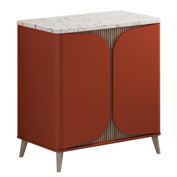Crosswater Tambour Soft Clay 800mm Floor Standing Vanity Unit with Worktop