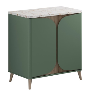 Crosswater Tambour Sage Green 800mm Floor Standing Vanity Unit with Worktop