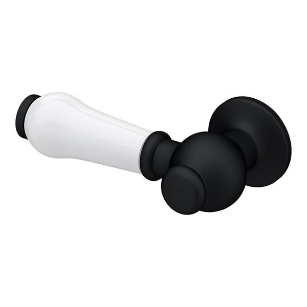 Trafalgar Close Coupled Toilet with Matt Black Flush   Excludes Seat - Image 3