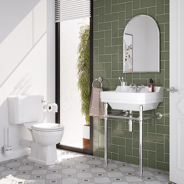 Chatsworth Traditional 673 x 490mm Arched Mirror   Chrome - Image 3