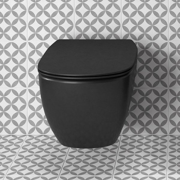 Ideal Standard Tesi Silk Black AquaBlade Wall Hung WC + Soft Close Seat - Image 5