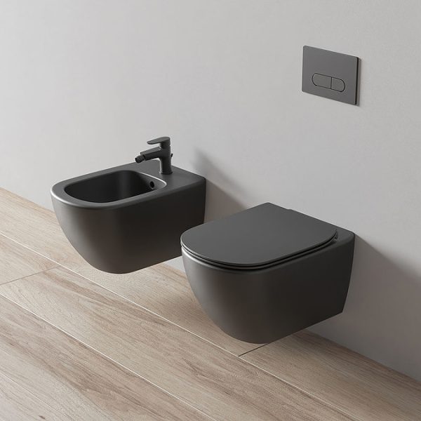 Ideal Standard Tesi Silk Black AquaBlade Wall Hung WC + Soft Close Seat - Image 8