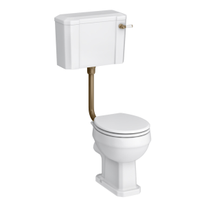 Chatsworth Traditional Low Level Toilet   Excludes Seat   Antique Brass