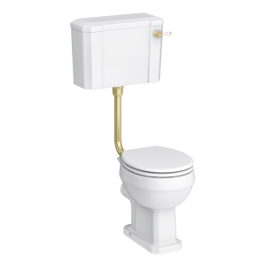 Chatsworth Traditional Low Level Toilet   Excludes Seat   Brushed Brass