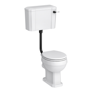 Chatsworth Traditional Low Level Toilet   Excludes Seat   Matt Black