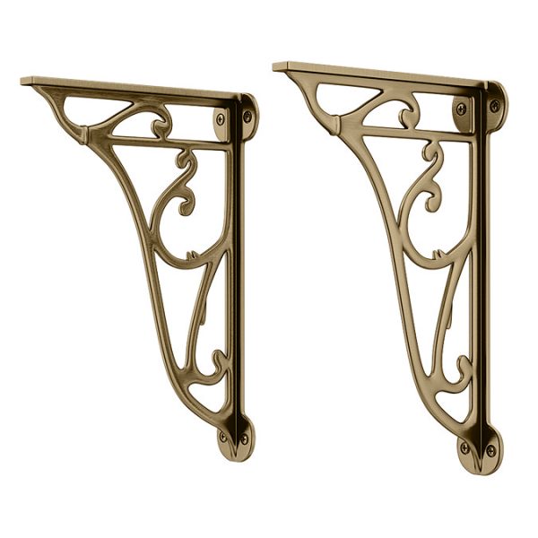 Chatsworth Traditional Low Level Toilet with Wall Brackets   Excludes Seat   Antique Brass - Image 3