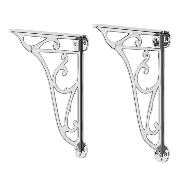 Chatsworth Traditional Low Level Toilet with Wall Brackets   Excludes Seat   Chrome - Image 3