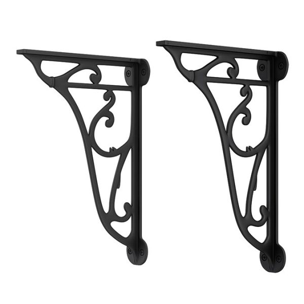 Chatsworth Traditional Low Level Toilet with Wall Brackets   Excludes Seat   Matt Black - Image 3