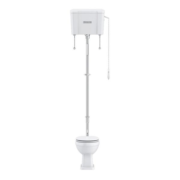 Trafalgar High Level Toilet (Chrome) Excludes Seat - Image 2