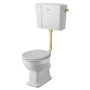 Trafalgar Low Level Toilet   Brushed Brass (Excludes Seat)