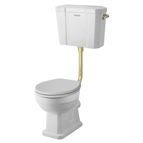 Trafalgar Low Level Toilet   Brushed Brass (Excludes Seat)