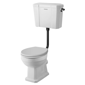 Trafalgar Low Level Toilet   Matt Black (Excludes Seat)