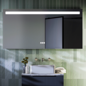 Toreno 1200 x 600mm Landscape LED Back lit Bluetooth Mirror with Touch Sensor + Anti Fog