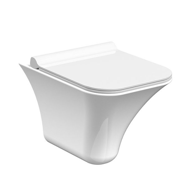 Hudson Reed Grace Rimless Wall Hung Pan & Soft Close Seat - Image 3