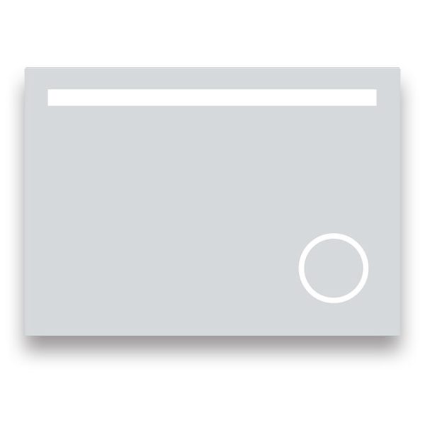 Toronto 700x500mm LED Mirror with Magnifier, Anti Fog Demist & Shaving Socket - Image 4