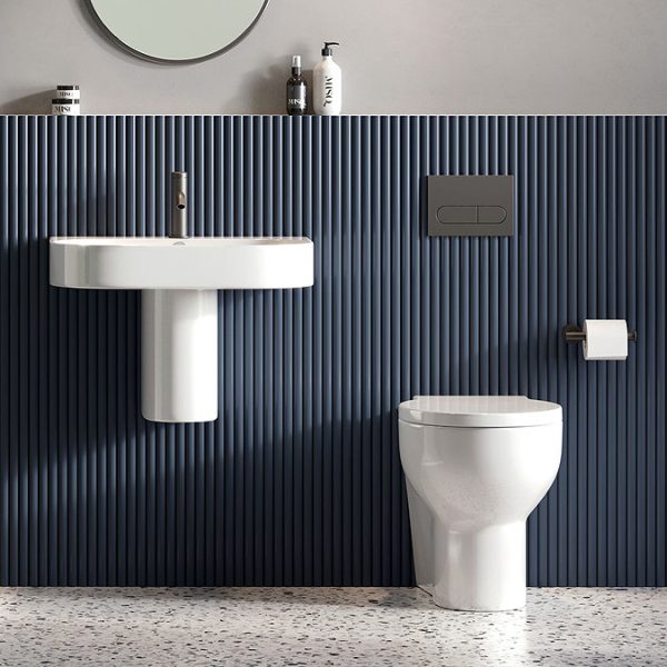 Britton Bathrooms Trim Back to Wall Pan + Soft Close Seat - Image 3