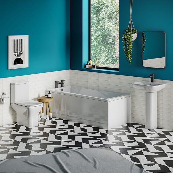 Toreno Square Rimless Close Coupled Toilet + Soft Close Seat - Image 2