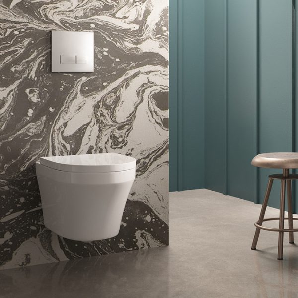 Toronto Modern Round Wall Hung Toilet + Soft Close Seat - Image 3