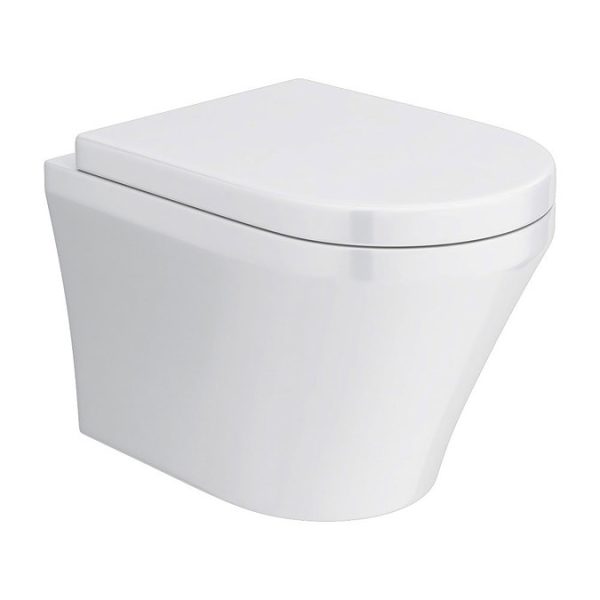 Toronto Modern Round Wall Hung Toilet + Soft Close Seat - Image 4