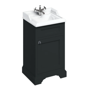 Burlington 50cm Freestanding Cloakroom Vanity Unit & Basin   Matt Black