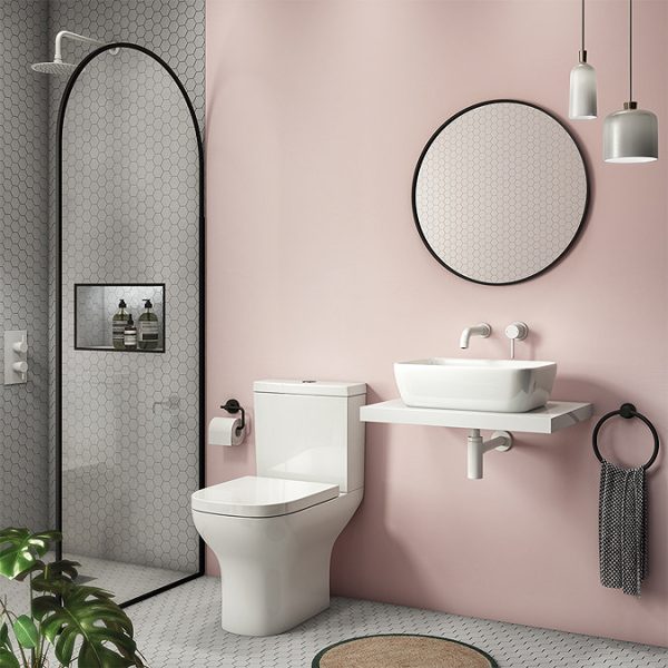 Venice Floating Basin Shelf (Gloss White   600mm Wide) - Image 5
