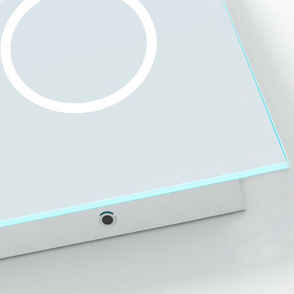 Vancouver 800 x 600mm LED Mirror with Motion Sensor, Magnifier, Anti Fog Demist + Shaving Socket - Image 4