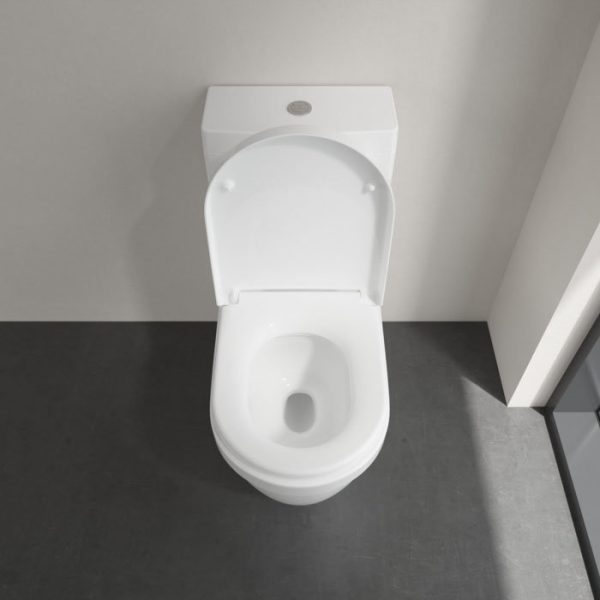 Villeroy and Boch Architectura Rimless Close Coupled Toilet (Bottom Entry Water Inlet) + Seat - Image 5