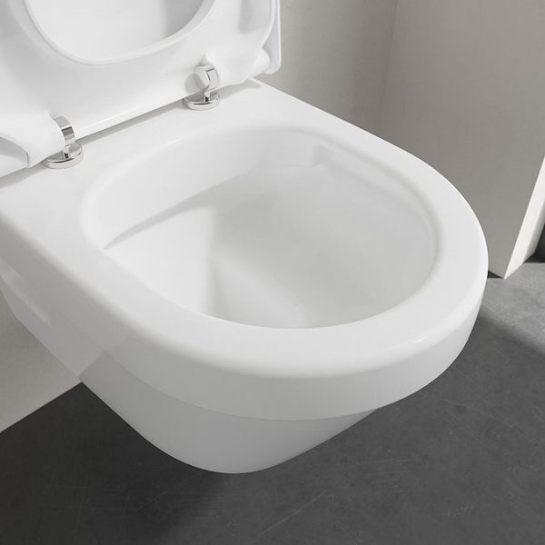 Villeroy and Boch Architectura Compact Rimless Wall Hung Toilet + Soft Close Seat - Image 2