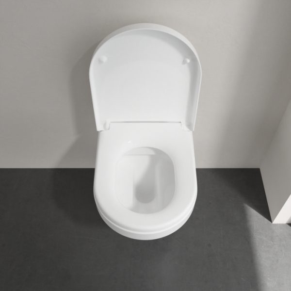 Villeroy and Boch Architectura Round Rimless Wall Hung Toilet + Seat - Image 5
