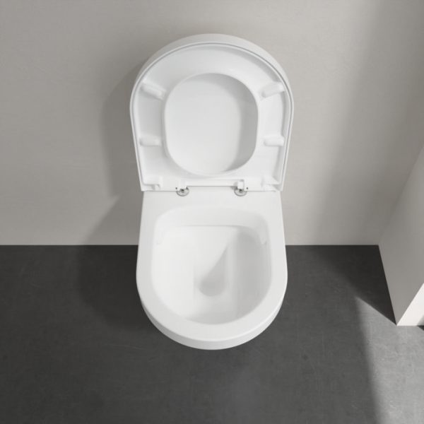 Villeroy and Boch Architectura Round Rimless Wall Hung Toilet + Seat - Image 6