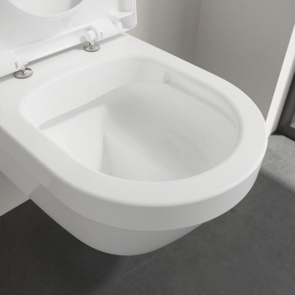 Villeroy and Boch Architectura Round Rimless Wall Hung Toilet + Seat - Image 7