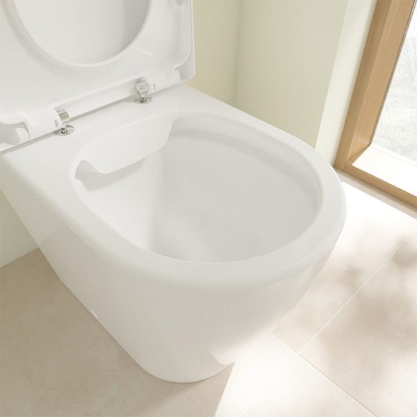 Villeroy and Boch Avento Rimless Close Coupled Toilet (Side/Rear Entry Water Inlet) + Seat - Image 2