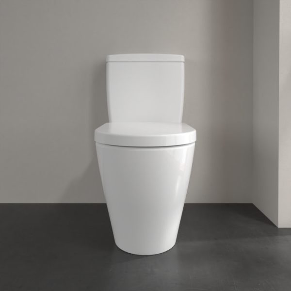 Villeroy and Boch Avento Rimless Close Coupled Toilet (Bottom Entry Water Inlet) + Seat - Image 4