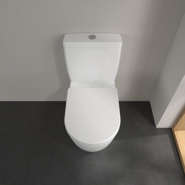 Villeroy and Boch Avento Rimless Close Coupled Toilet (Bottom Entry Water Inlet) + Seat - Image 5