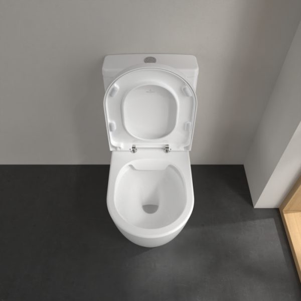 Villeroy and Boch Avento Rimless Close Coupled Toilet (Bottom Entry Water Inlet) + Seat - Image 7