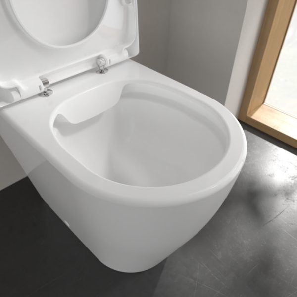 Villeroy and Boch Avento Rimless Close Coupled Toilet (Bottom Entry Water Inlet) + Seat - Image 8