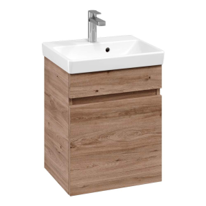 Villeroy and Boch Arto Oak Kansas 450mm Wall Hung 1 Drawer Vanity Unit